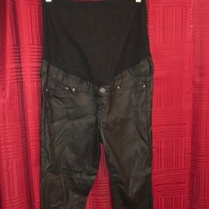 Maternity faux leather pants
